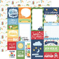 Echo Park - My Little Boy Collection - 12 x 12 Double Sided Paper - Multi Journaling Cards