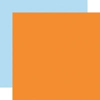 Echo Park - My Little Boy Collection - 12 x 12 Double Sided Paper - Orange - Lt. Blue