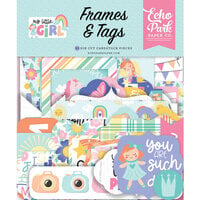 Echo Park - My Little Girl Collection - Ephemera - Frames And Tags