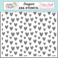 Echo Park - My Little Girl Collection - 6 x 6 Stencils - Dreamy Hearts