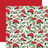 Echo Park - The Magic of Christmas Collection - 12 x 12 Double Sided Paper - Poinsettias and Pine