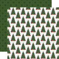Echo Park - The Magic of Christmas Collection - 12 x 12 Double Sided Paper - Traditional Tree