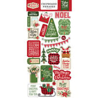 Echo Park - The Magic of Christmas Collection - Chipboard Embellishments - Phrases