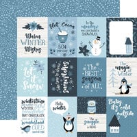 Echo Park - The Magic of Winter Collection - 12 x 12 Double Sided Paper - 3 x 4 Journaling Cards