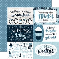 Echo Park - The Magic of Winter Collection - 12 x 12 Double Sided Paper - 4 x 6 Journaling Cards