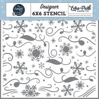 Echo Park - The Magic of Winter Collection - 6 x 6 Stencils - Winter Day