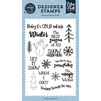 Echo Park - The Magic of Winter Collection - Clear Photopolymer Stamps - Snow Adorable
