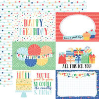 Echo Park - Make A Wish Birthday Boy Collection - 12 x 12 Double Sided Paper - 4 x 6 Journaling Cards