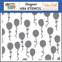 Echo Park - Make A Wish Birthday Boy Collection - 6 x 6 Stencils - Birthday Bash Balloons