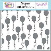 Echo Park - Make A Wish Birthday Girl Collection - 6 x 6 Stencils - Party Balloons