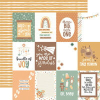 Echo Park - Our Baby Collection - 12 x 12 Double Sided Paper - 3 x 4 Journaling Cards