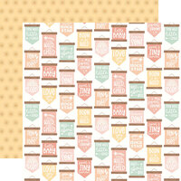 Echo Park - Our Baby Girl Collection - 12 x 12 Double Sided Paper - Precious Phrases