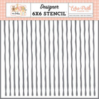 Echo Park - Our Baby Girl Collection - 6 x 6 Stencils - Sweet Baby Stripes