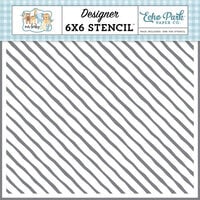 Echo Park - Our Baby Boy Collection - 6 x 6 Stencils - Painted Stripes