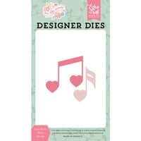 Echo Park - Our Little Princess Collection - Designer Dies - Love Music Notes