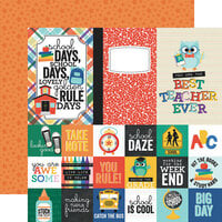 Echo Park - Off To School Collection - 12 x 12 Double Sided Paper - Multi Journaling Cards