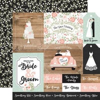 Echo Park - Our Wedding Collection - 12 x 12 Double Sided Paper - Multi Journaling Cards