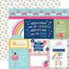 Echo Park - Play All Day Girl Collection - 12 x 12 Double Sided Paper - Multi Journaling Cards