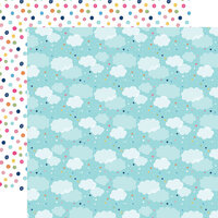 Echo Park - Play All Day Girl Collection - 12 x 12 Double Sided Paper - Bright Sky