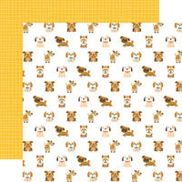 Echo Park - Pets Collection - 12 x 12 Double Sided Paper - Puppy Pals