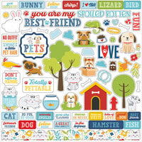 Echo Park - Pets Collection - 12 x 12 Cardstock Stickers - Elements
