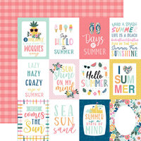 Echo Park - Pool Party Collection - 12 x 12 Double Sided Paper - 3 x 4 Journaling Cards