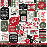 Echo Park - Christmas Salutations Collection - 12 x 12 Cardstock Stickers - Elements