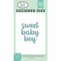 Echo Park - Sweet Baby Boy Collection - Designer Dies - Sweet Baby Boy Word