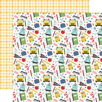 Echo Park - I Love School Collection - 12 x 12 Double Sided Paper - School Things