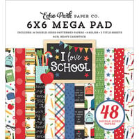 Echo Park - I Love School Collection - 6 x 6 Mega Paper Pad