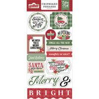 Echo Park - Santa Claus Lane Collection - Christmas - Chipboard Embellishments - Phrases