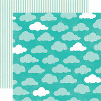 Echo Park - Summer Days Collection - 12 x 12 Double Sided Paper - Clouds