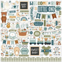 Echo Park - Special Delivery Baby Boy Collection - 12 x 12 Cardstock Stickers - Elements