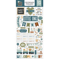 Echo Park - Special Delivery Baby Boy Collection - Chipboard Embellishments - Phrases