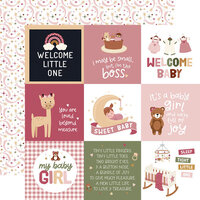 Echo Park - Special Delivery Baby Girl Collection - 12 x 12 Double Sided Paper - 4 x 4 Journaling Cards