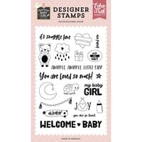 Echo Park - Special Delivery Baby Girl Collection - Clear Photopolymer Stamps - Oh Baby Girl