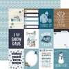 Echo Park - Snowed In Collection - 12 x 12 Double Sided Paper - 3 x 4 Journaling Cards