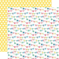 Echo Park - Sun Kissed Collection - 12 x 12 Double Sided Paper - Happy Banners