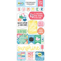 Echo Park - Sun Kissed Collection - Chipboard Embellishments - Phrases