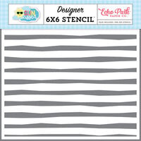 Echo Park - Sun Kissed Collection - 6 x 6 Stencils - Life Is Sweet Stripes
