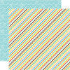 Echo Park - Splash Collection - 12 x 12 Double Sided Paper - Diagonal Stripes