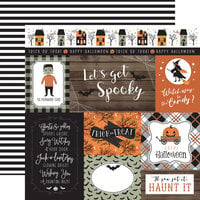 Echo Park - Spooky Collection - Halloween - 12 x 12 Double Sided Paper - Multi Journaling Cards