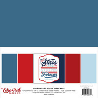 Echo Park - Stars And Stripes Forever Collection - 12 x 12 Paper Pack - Solids