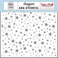 Echo Park - Stars And Stripes Forever Collection - 6 x 6 Stencils - Hope Your Day Sparkles