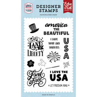 Echo Park - Stars And Stripes Forever Collection - Clear Photopolymer Stamps - Land Of The Free