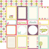 Echo Park - Springtime Collection - 12 x 12 Double Sided Paper - Journaling Cards, CLEARANCE