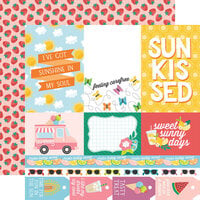 Echo Park - Sunny Days Ahead Collection - 12 x 12 Double Sided Paper - Multi Journaling Cards