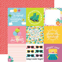 Echo Park - Sunny Days Ahead Collection - 12 x 12 Double Sided Paper - 4 x 4 Journaling Cards