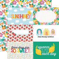 Echo Park - Sunny Days Ahead Collection - 12 x 12 Double Sided Paper - 6 x 4 Journaling Cards