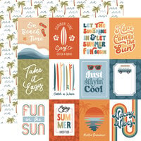 Echo Park - Summer Vibes Collection - 12 x 12 Double Sided Paper - 3 x 4 Journaling Cards